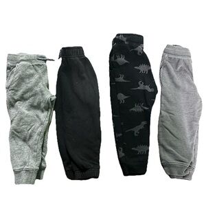 Lot Of 4 Toddler Boy Sweatpants Black Grey Size 2T